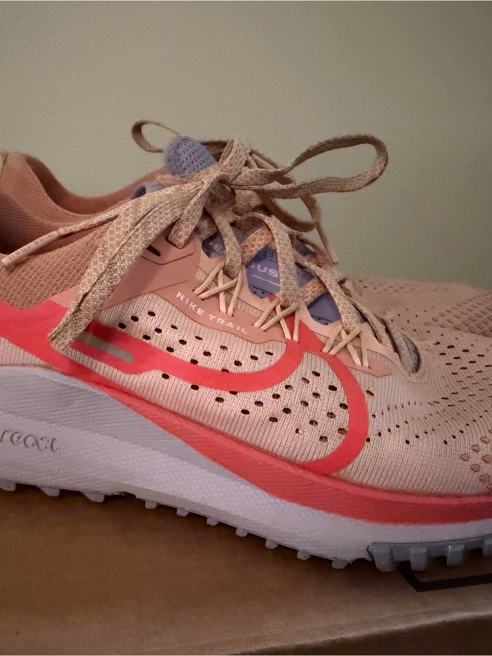 Nike Women’s Trail Shoe - Pink Coral and Beige